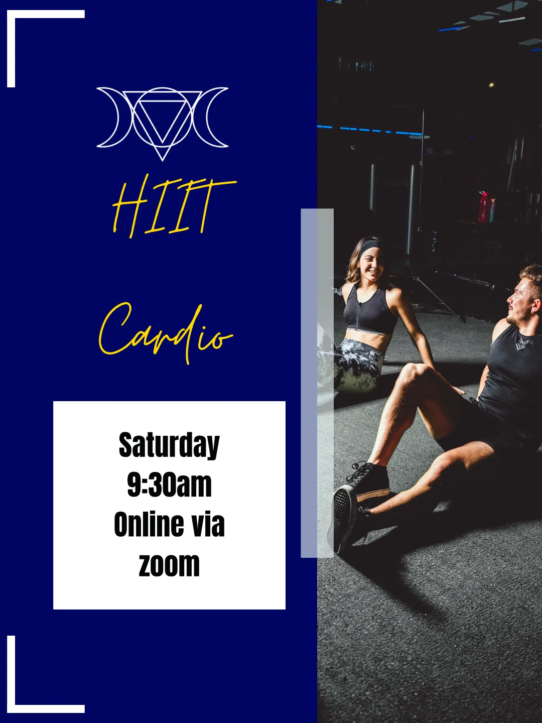 HIIT Cardio live online workout via Zoom